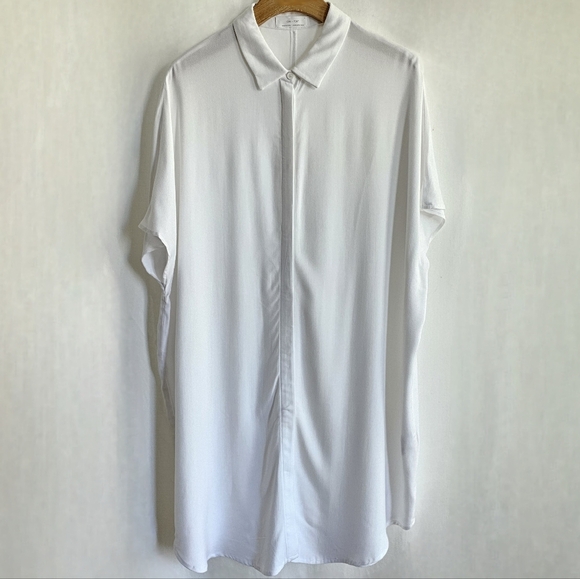 Oak + Fort White Button Shirt Dress - Picture 6 of 13